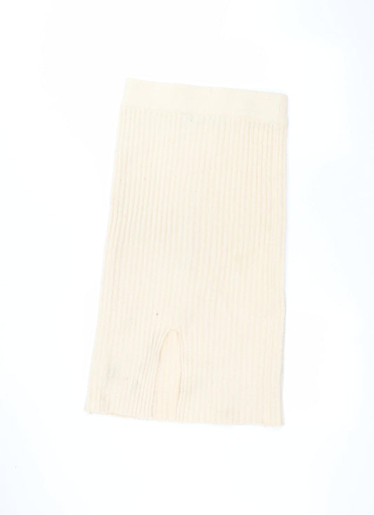 Brave Soul Womens Beige   A-Line Skirt Size M