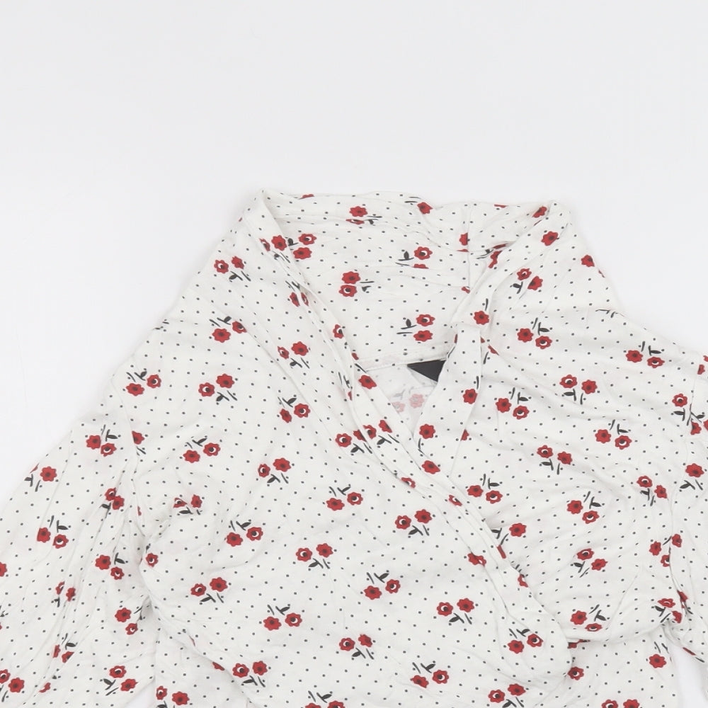 Womens UK Size L MAX White Cardigan Jumper