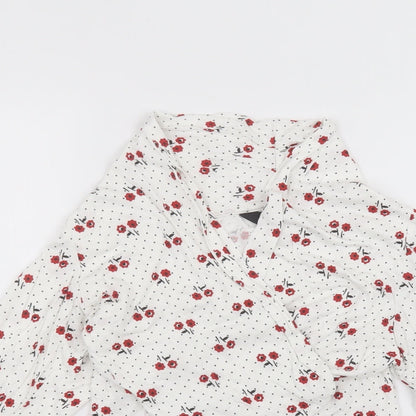 Womens UK Size L MAX White Cardigan Jumper