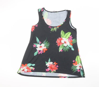 capsule  Womens Black Floral  A-Line  Size 16