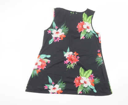 capsule  Womens Black Floral  A-Line  Size 16