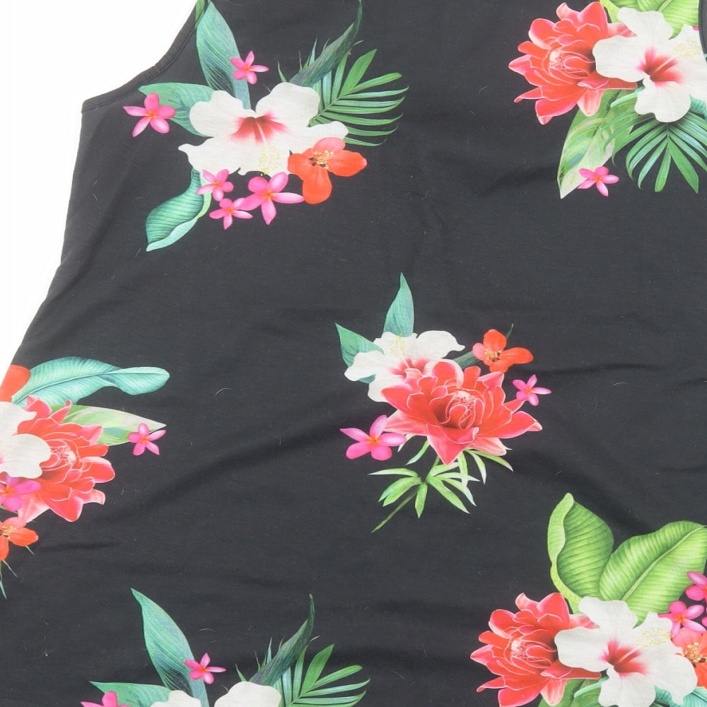 capsule  Womens Black Floral  A-Line  Size 16