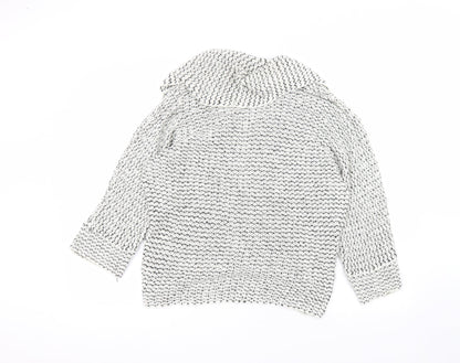 Womens UK Size S New Look White Cardigan Jumper