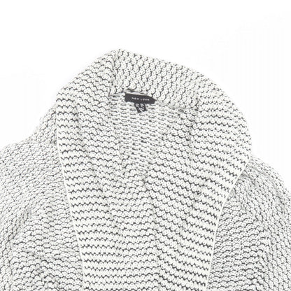Womens UK Size S New Look White Cardigan Jumper
