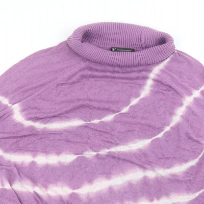 INC International Concepts Womens Purple Striped  Pullover Jumper Size XL