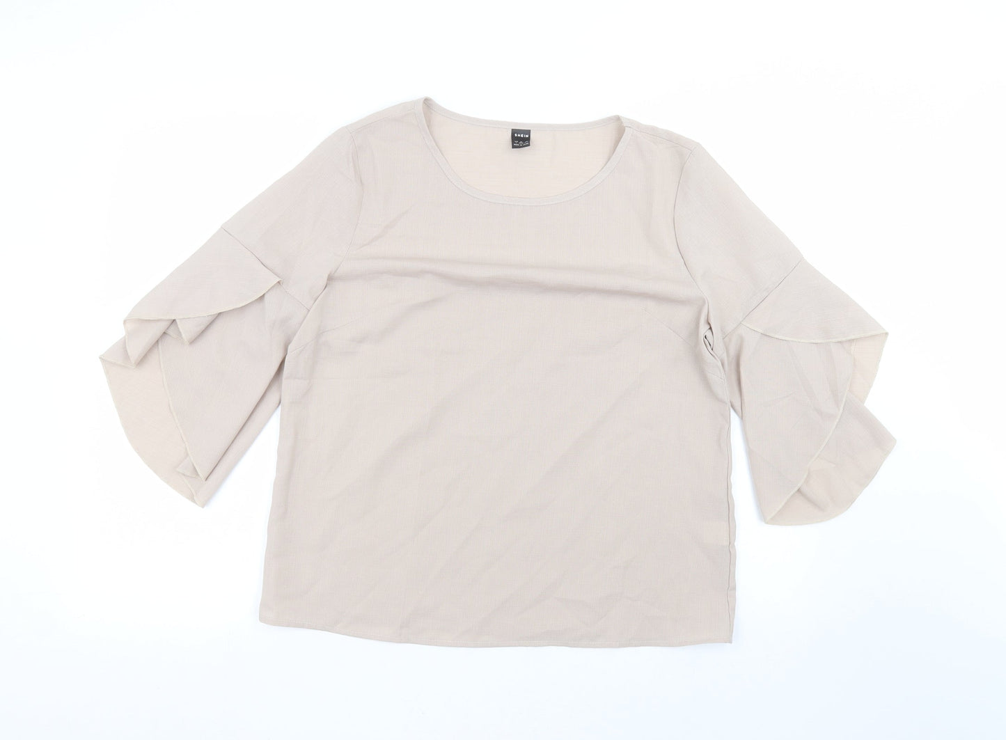 SheIn Womens Beige   Basic Blouse Size L