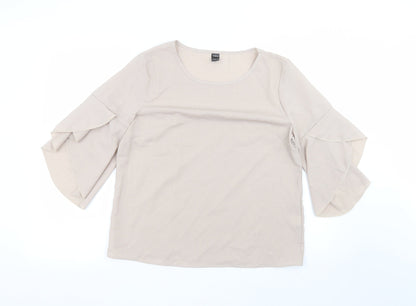 SheIn Womens Beige   Basic Blouse Size L