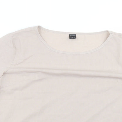 SheIn Womens Beige   Basic Blouse Size L