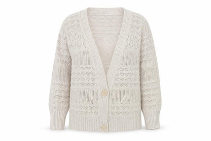 Womens UK Size 8 George Beige Cardigan Jumper