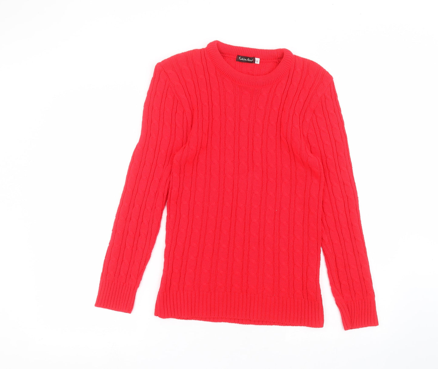Womens UK Size M fashion alert Red Pullover Jumper