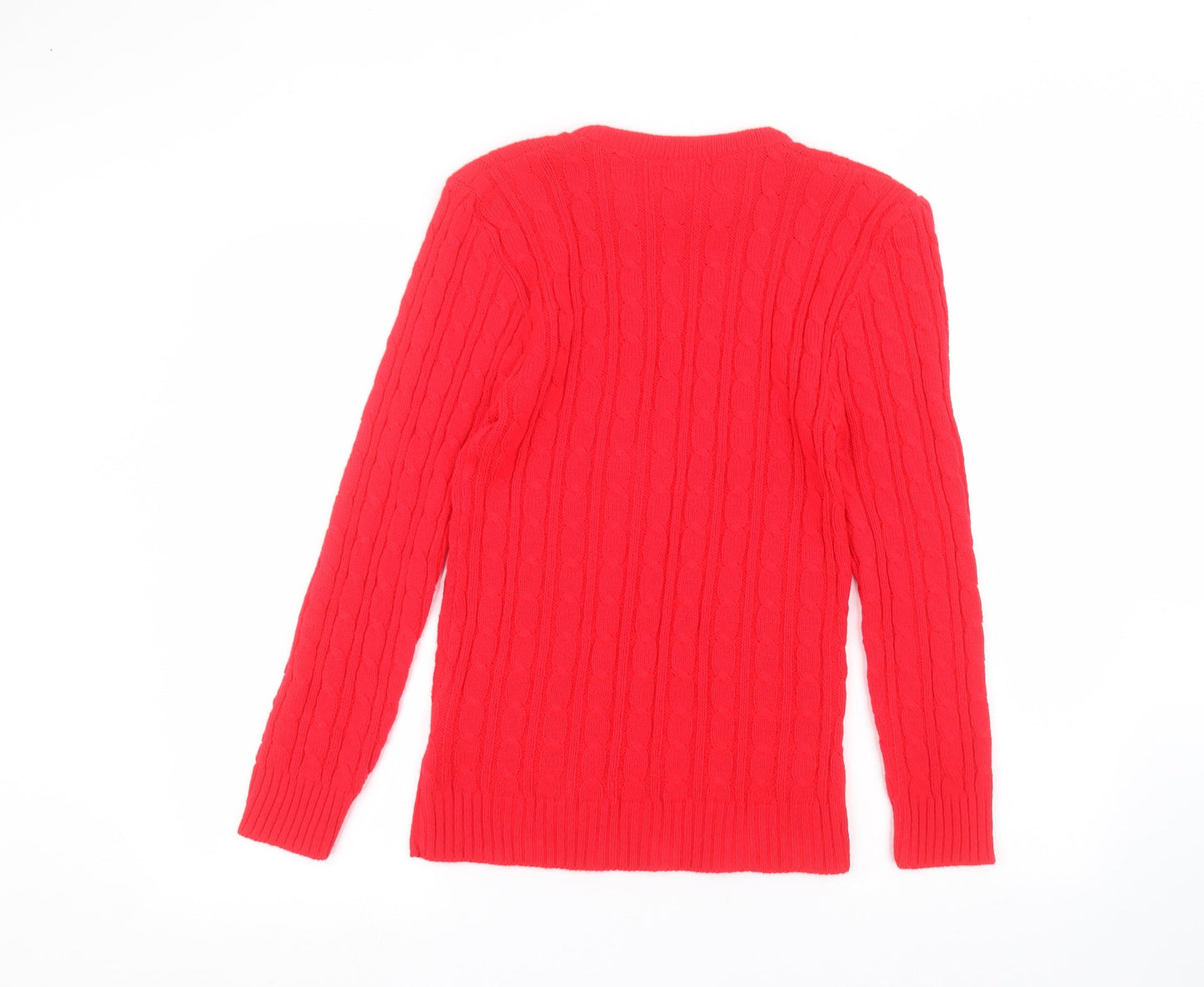 Womens UK Size M fashion alert Red Pullover Jumper