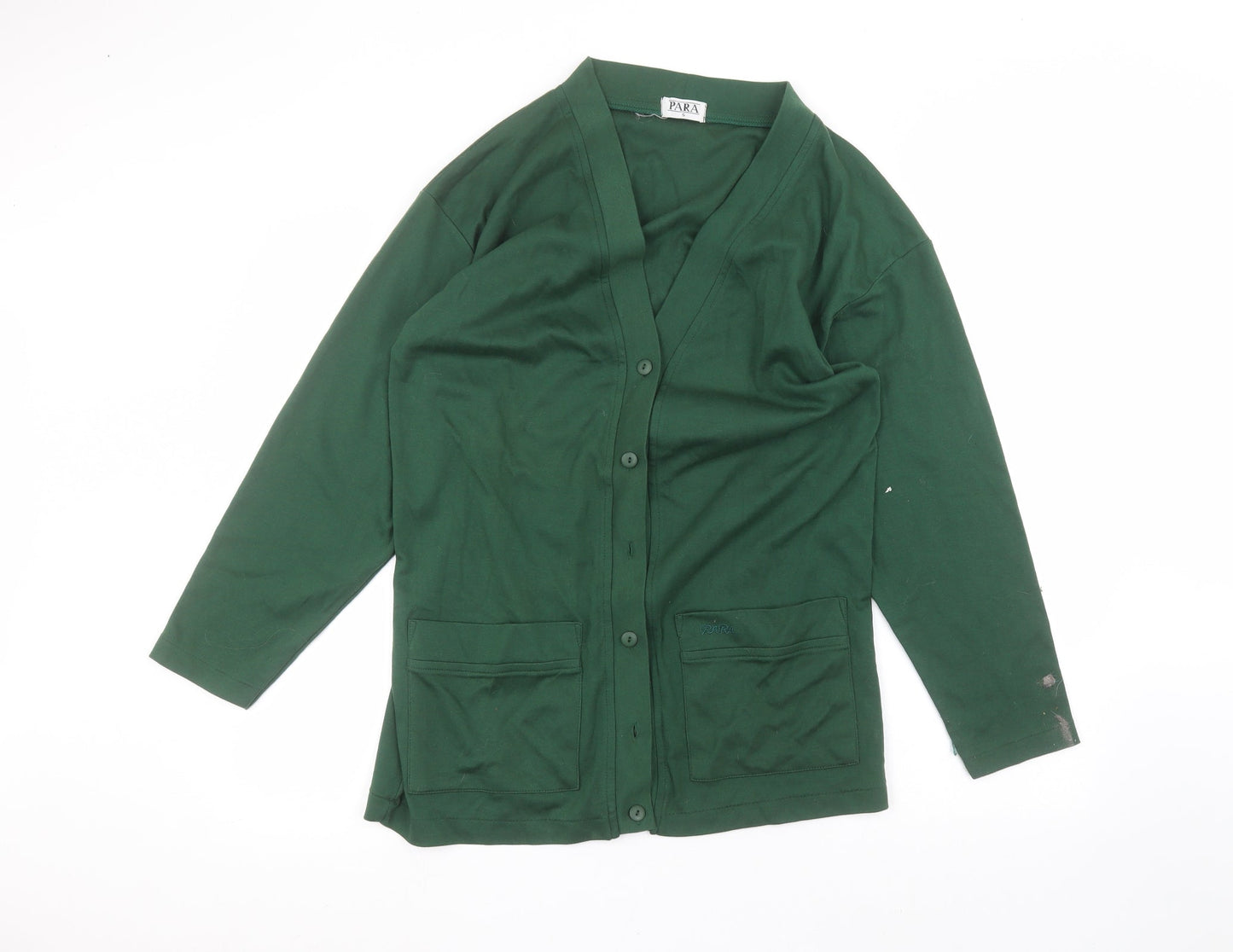 Womens UK Size S para Green Cardigan Jumper