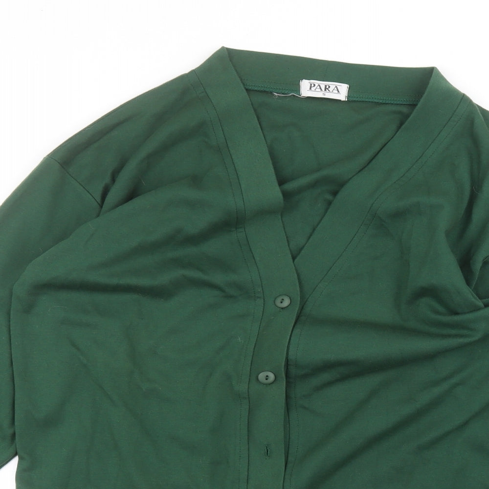 Womens UK Size S para Green Cardigan Jumper