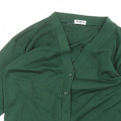 Womens UK Size S para Green Cardigan Jumper