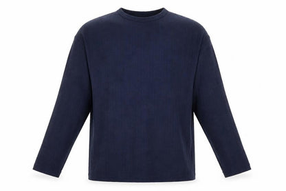 Front view of Mackays men’s blue jumper, size M