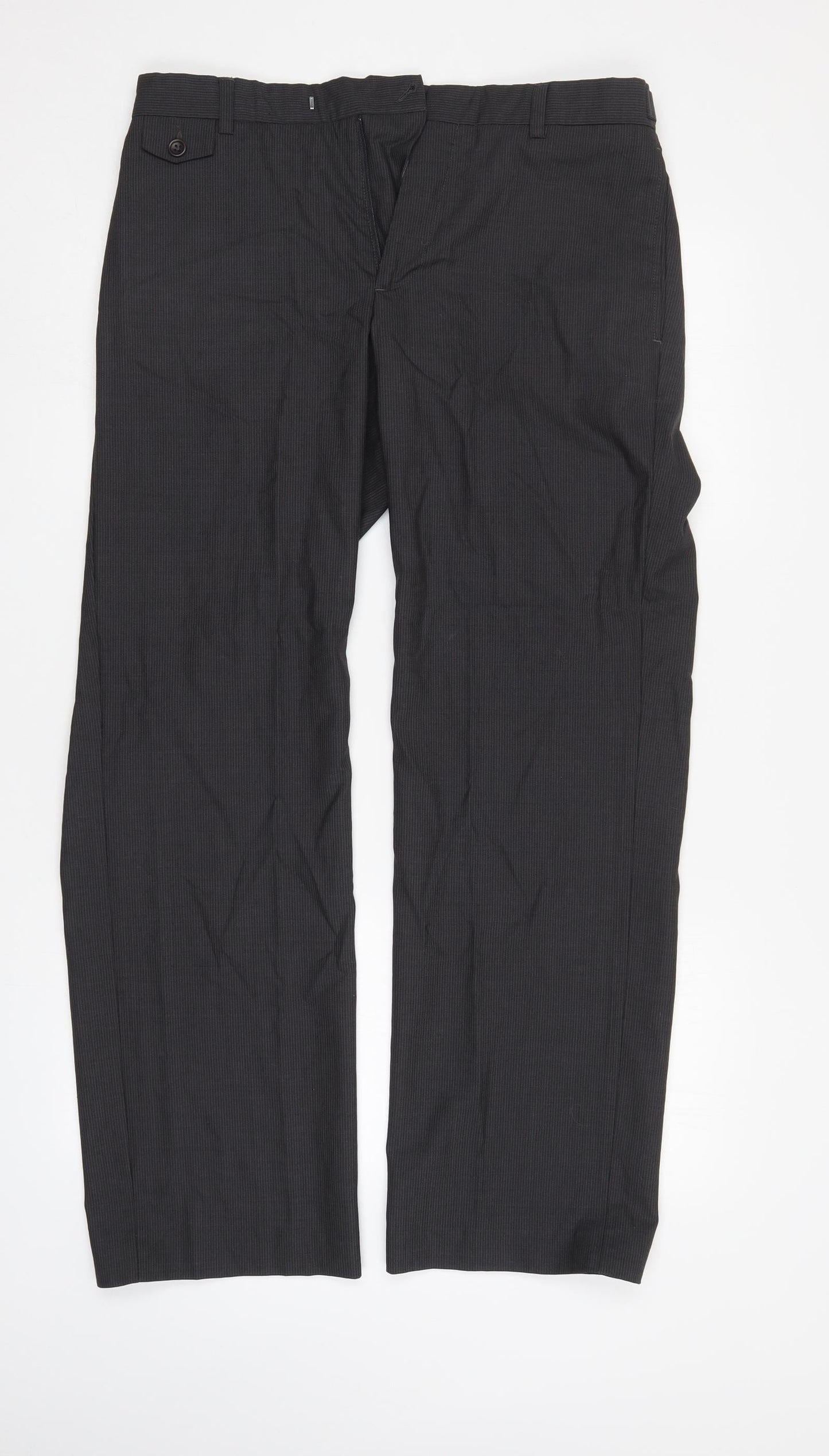 Womens UK Size 35 in Preworn Regular Fit  Grey Trousers
