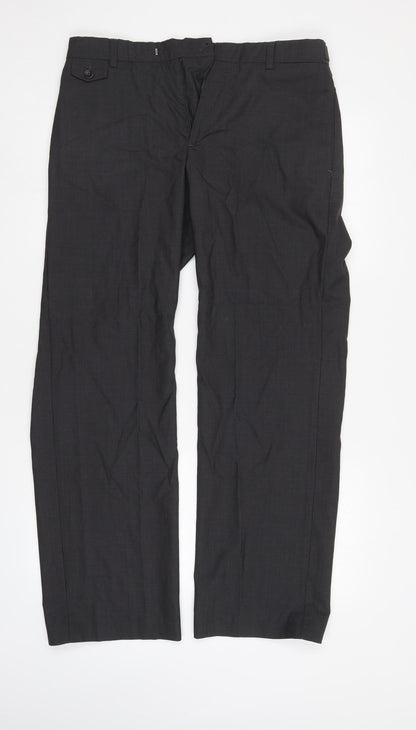 Womens UK Size 35 in Preworn Regular Fit  Grey Trousers