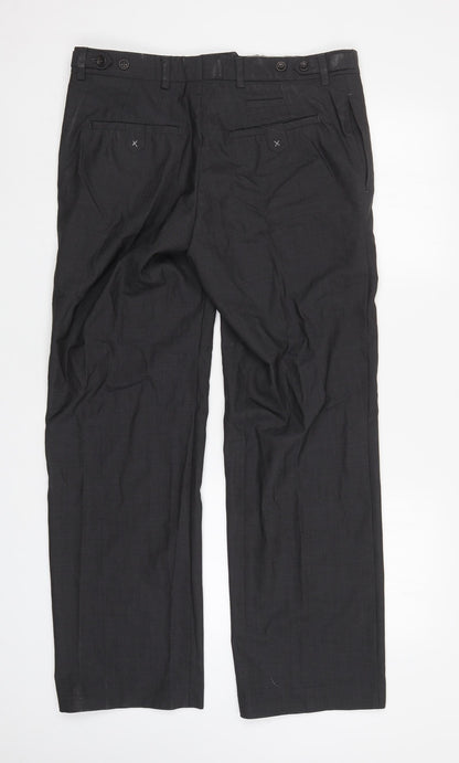 Womens UK Size 35 in Preworn Regular Fit  Grey Trousers