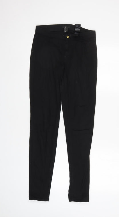 Womens UK Size 6 H&M Regular Fit Tapered Black Jeans