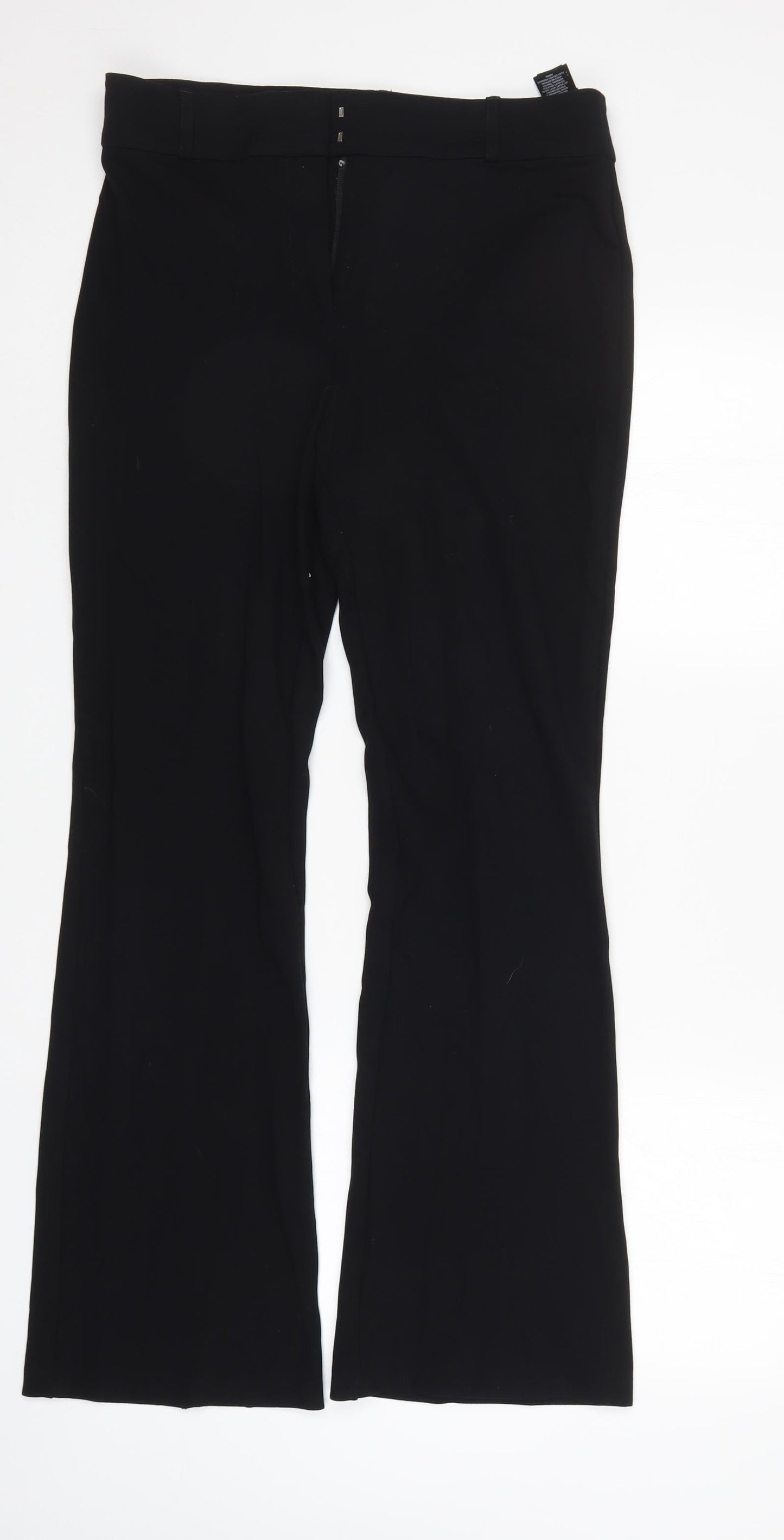 Womens UK Size 12 M&S Regular Fit  Black Trousers