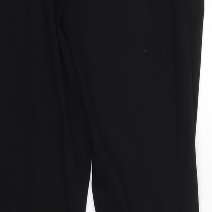 Womens UK Size 12 M&S Regular Fit  Black Trousers