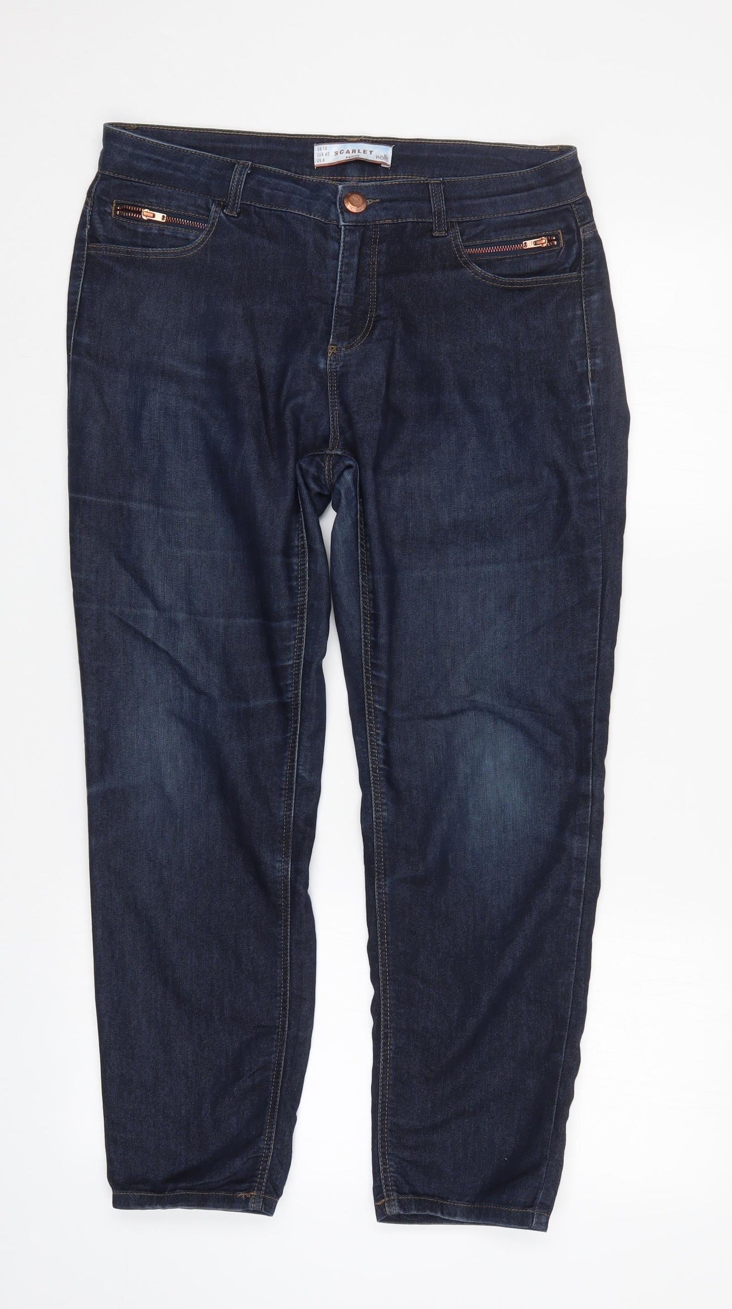 Scarlet Womens Blue   Straight Jeans Size 12 L26 in