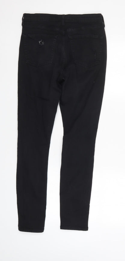 Mens UK Size 30 Topshop Regular Fit Tapered Black Jeans