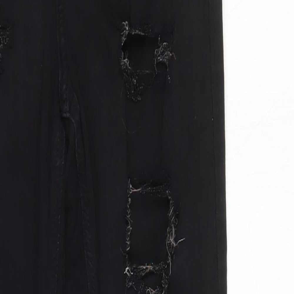 Mens UK Size 30 Topshop Regular Fit Tapered Black Jeans
