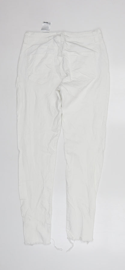 Yessica Womens White   Skinny Jeans Size 6 L28 in