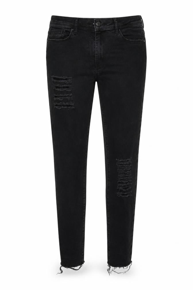 Front view of Next women’s black skinny jeans, size UK 12, 28-inch leg