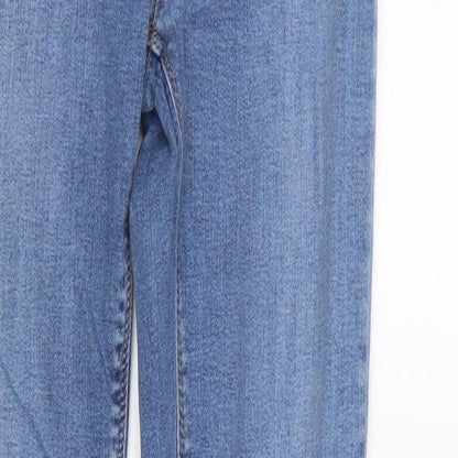 Womens UK Size 10 Waredenim Regular Fit Straight Blue Jeans