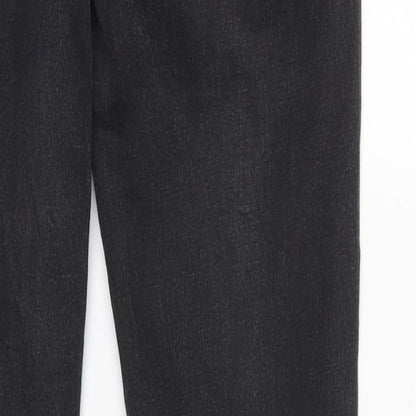 Womens UK Size 8 Preworn Regular Fit Tapered Black Jeans