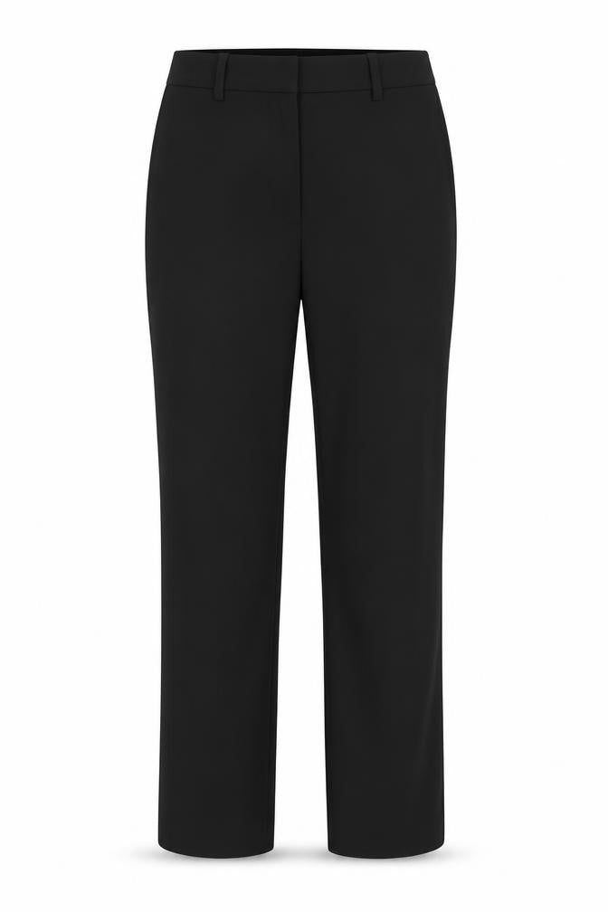 Front view of Marks & Spencer women’s black trousers, size UK 10, 28-inch leg