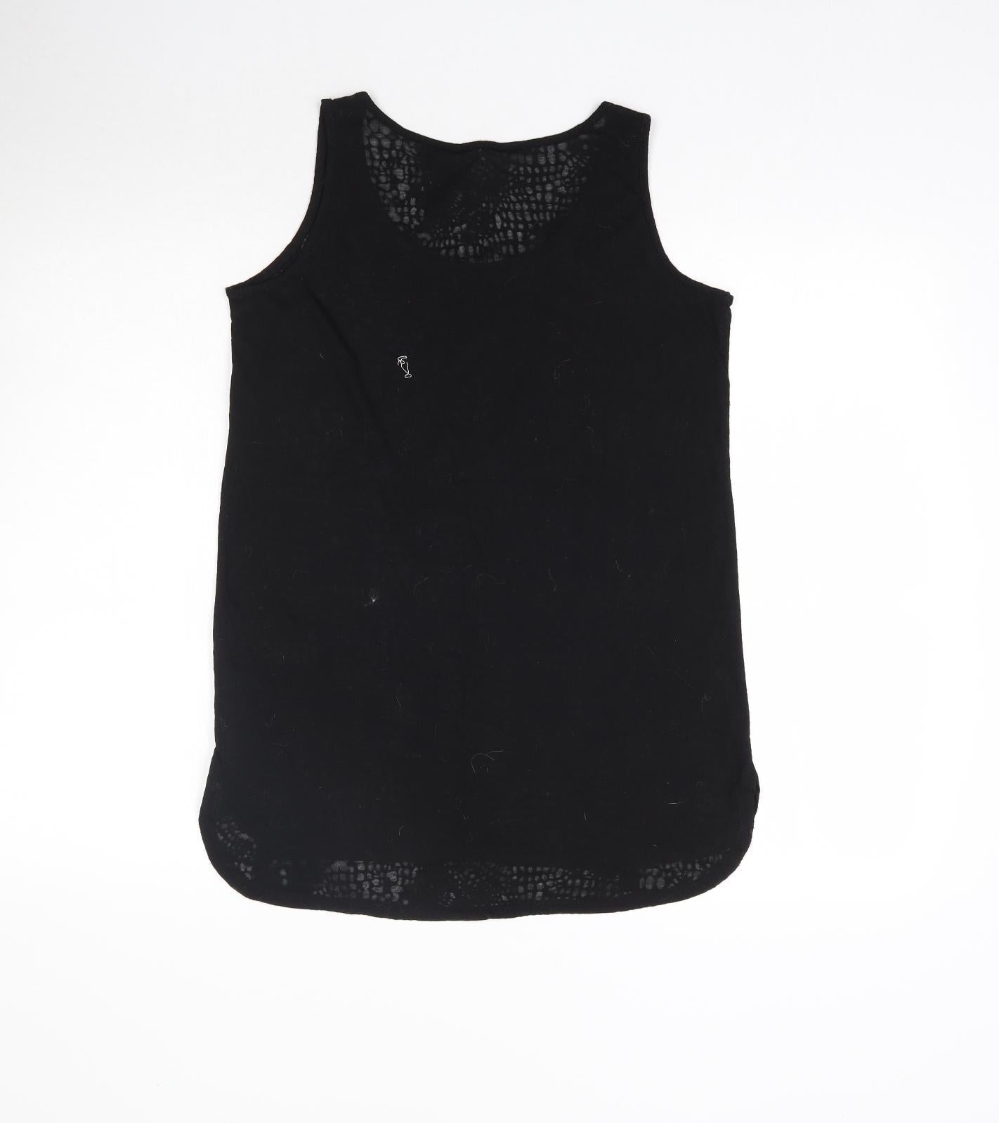 Womens UK Size 10 NEXT Black Basic Tank