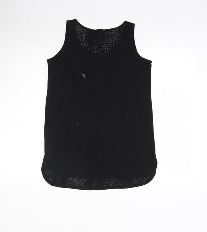 Womens UK Size 10 NEXT Black Basic Tank