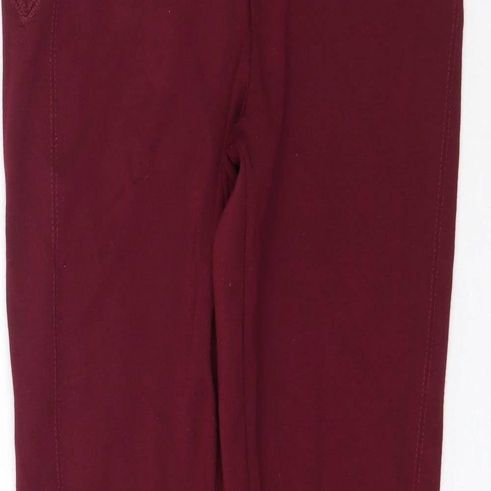Womens UK Size 8 New Look   Red Leggings