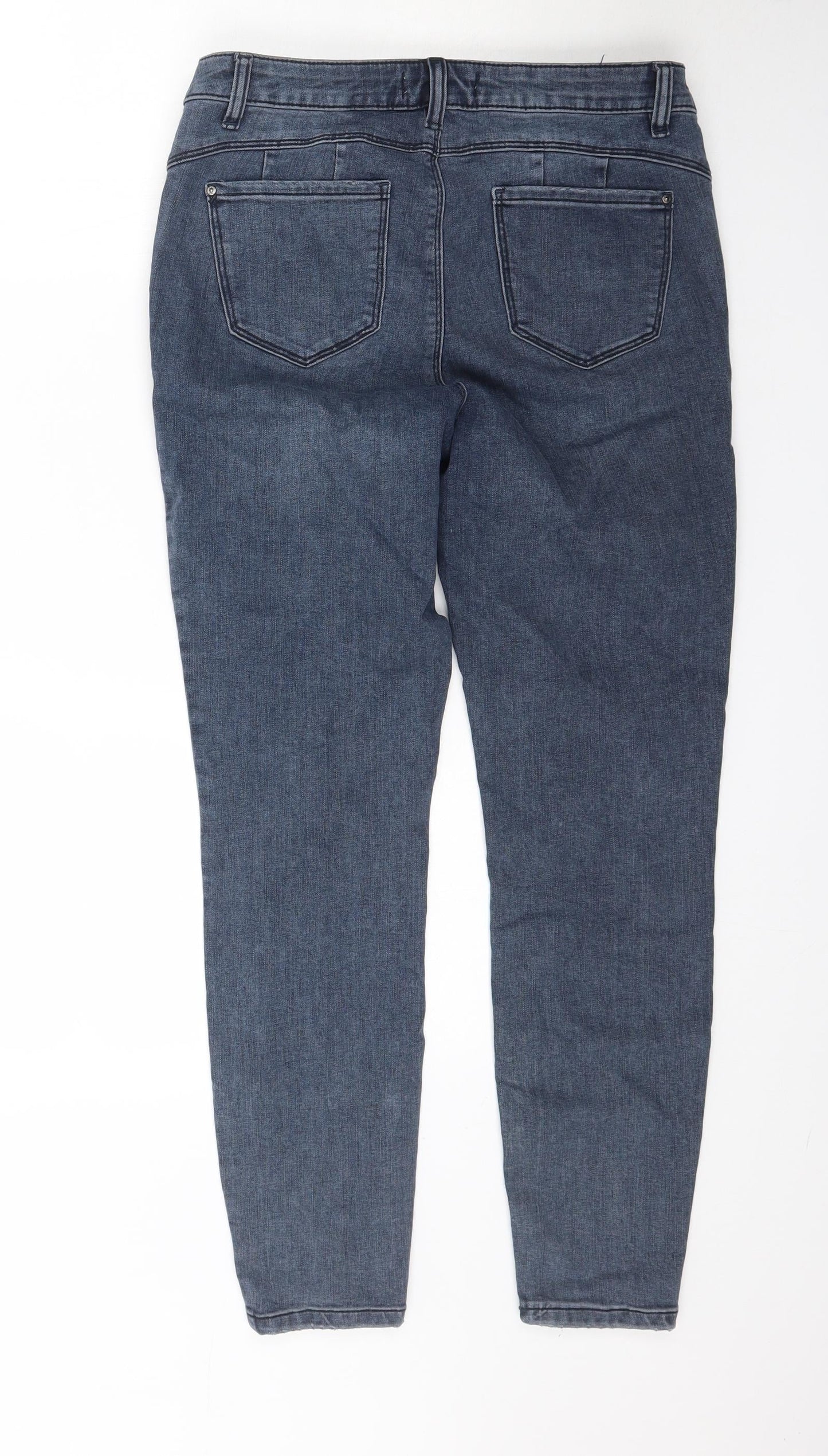 Denim Co. Womens Blue  Denim Skinny Jeans Size 14 L28 in