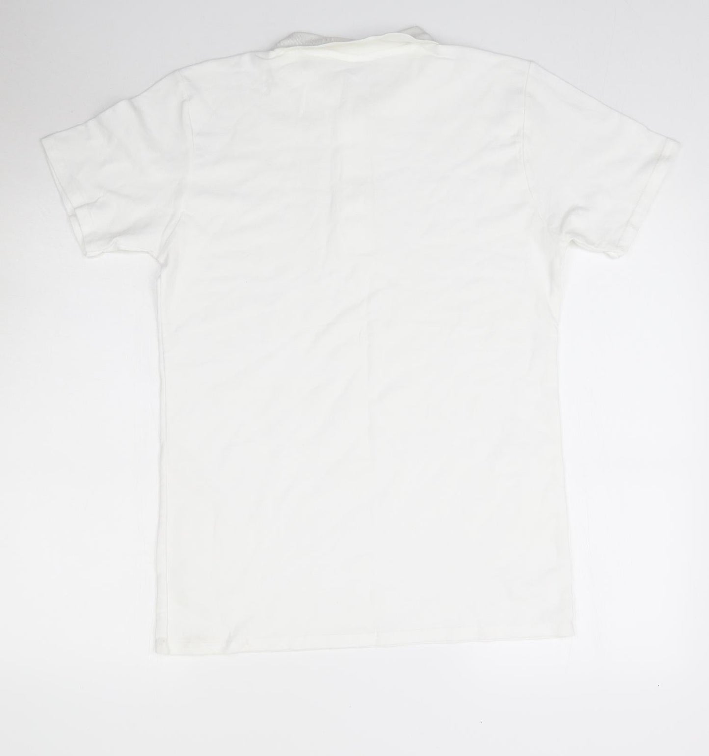 Womens UK Size L Gildan White Basic Polo