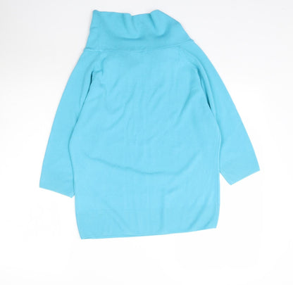Womens UK Size 14 Marks and Spencer Blue Pullover Jumper
