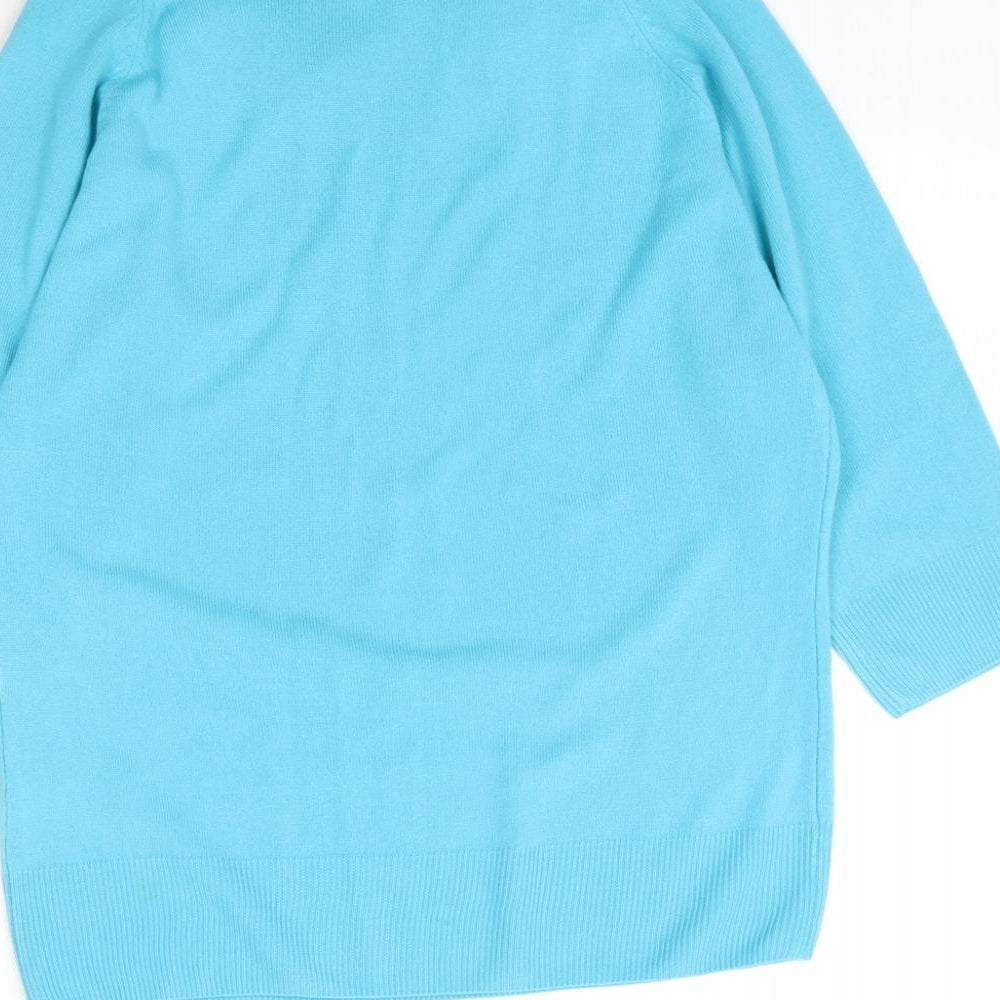 Womens UK Size 14 Marks and Spencer Blue Pullover Jumper