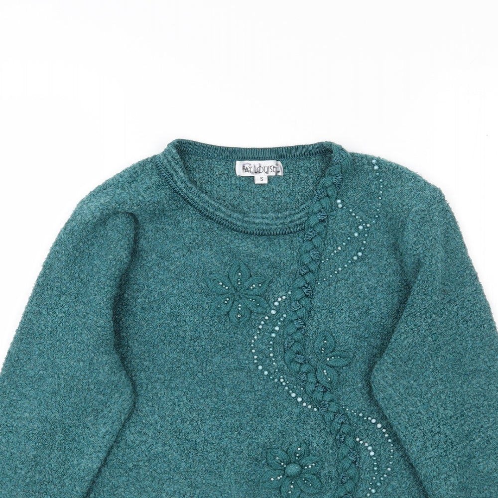 Tay Louise Womens Green  Knit Pullover Jumper Size S