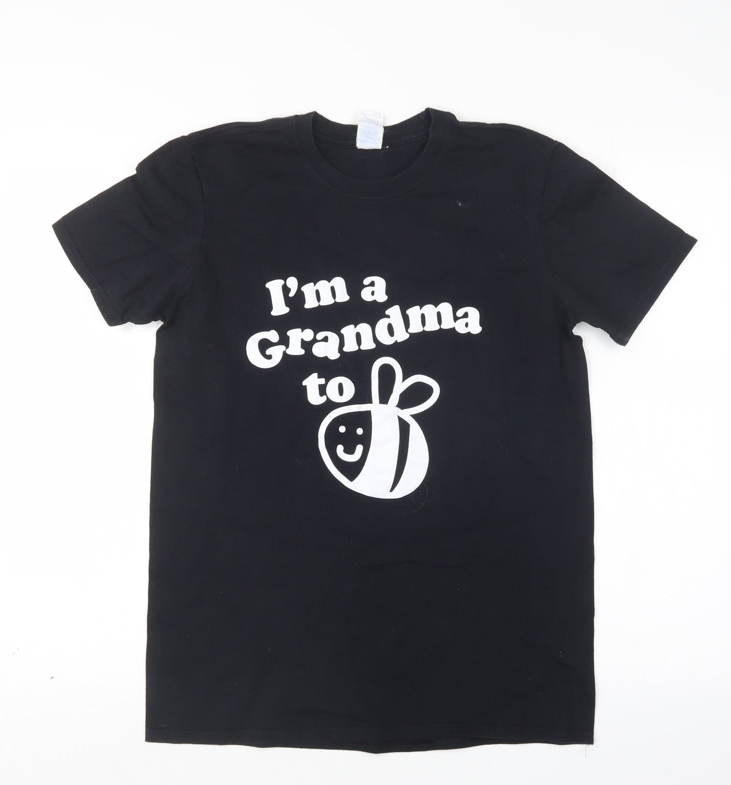 Womens UK Size M Gildan Black Basic T-Shirt