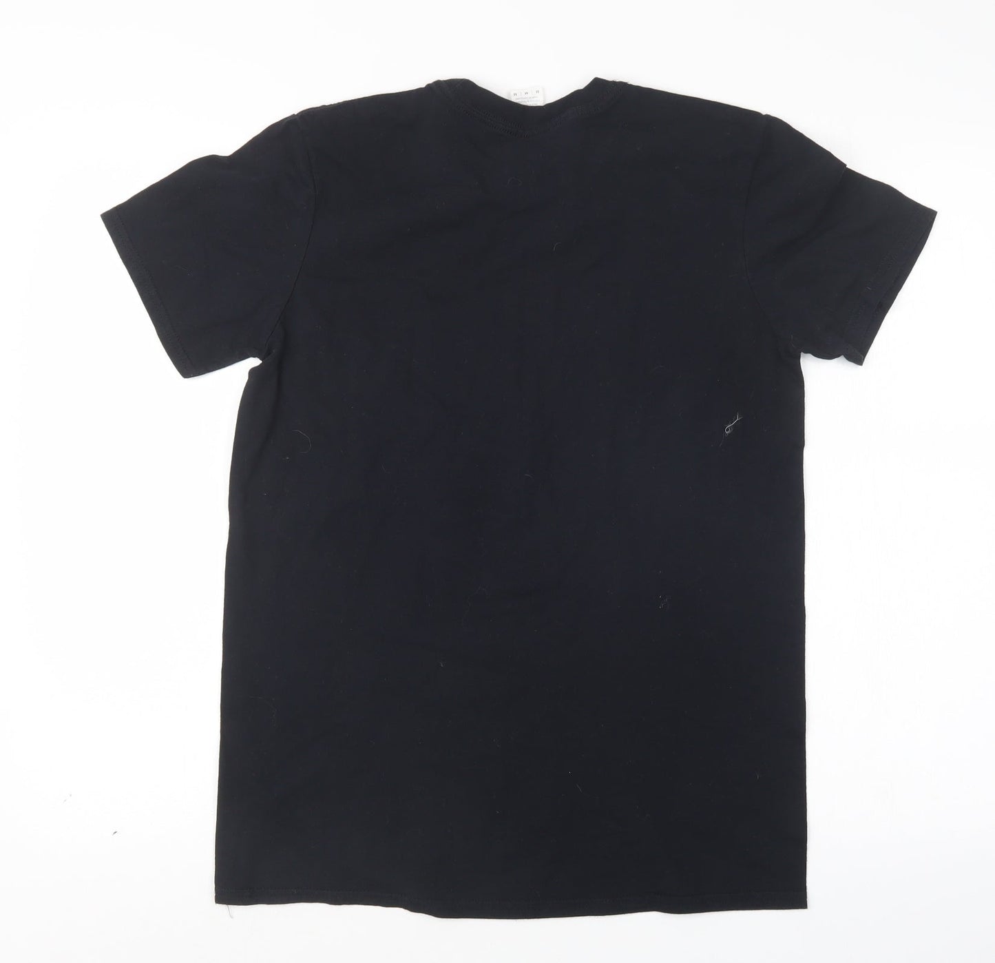 Womens UK Size M Gildan Black Basic T-Shirt