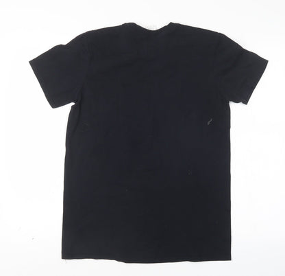 Womens UK Size M Gildan Black Basic T-Shirt