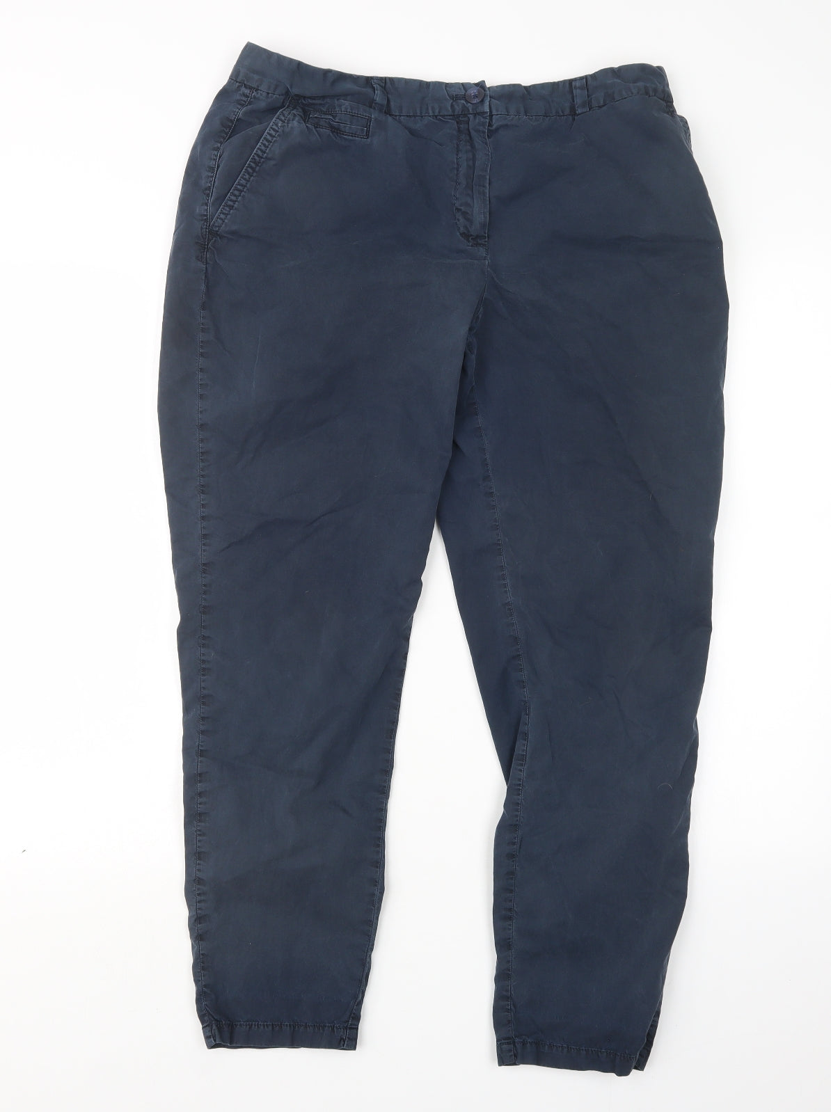 Womens UK Size 14 Marks and Spencer Regular Fit  Blue Trousers