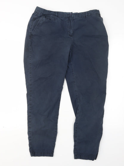 Womens UK Size 14 Marks and Spencer Regular Fit  Blue Trousers