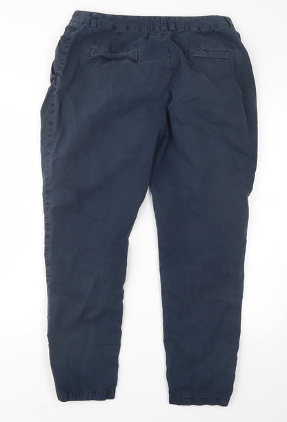 Womens UK Size 14 Marks and Spencer Regular Fit  Blue Trousers