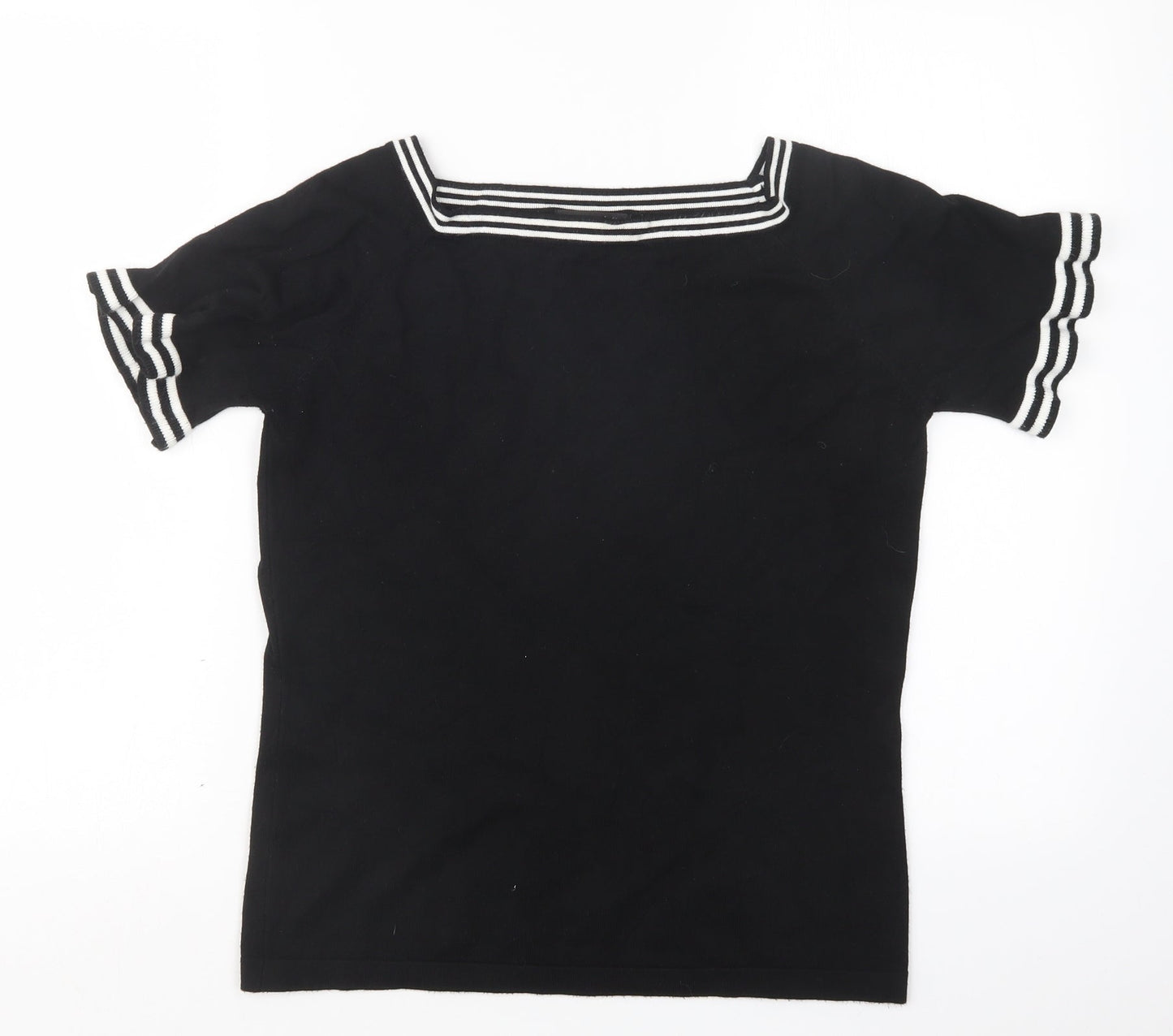 Womens UK Size S Simon Jeffrey Black Pullover Jumper