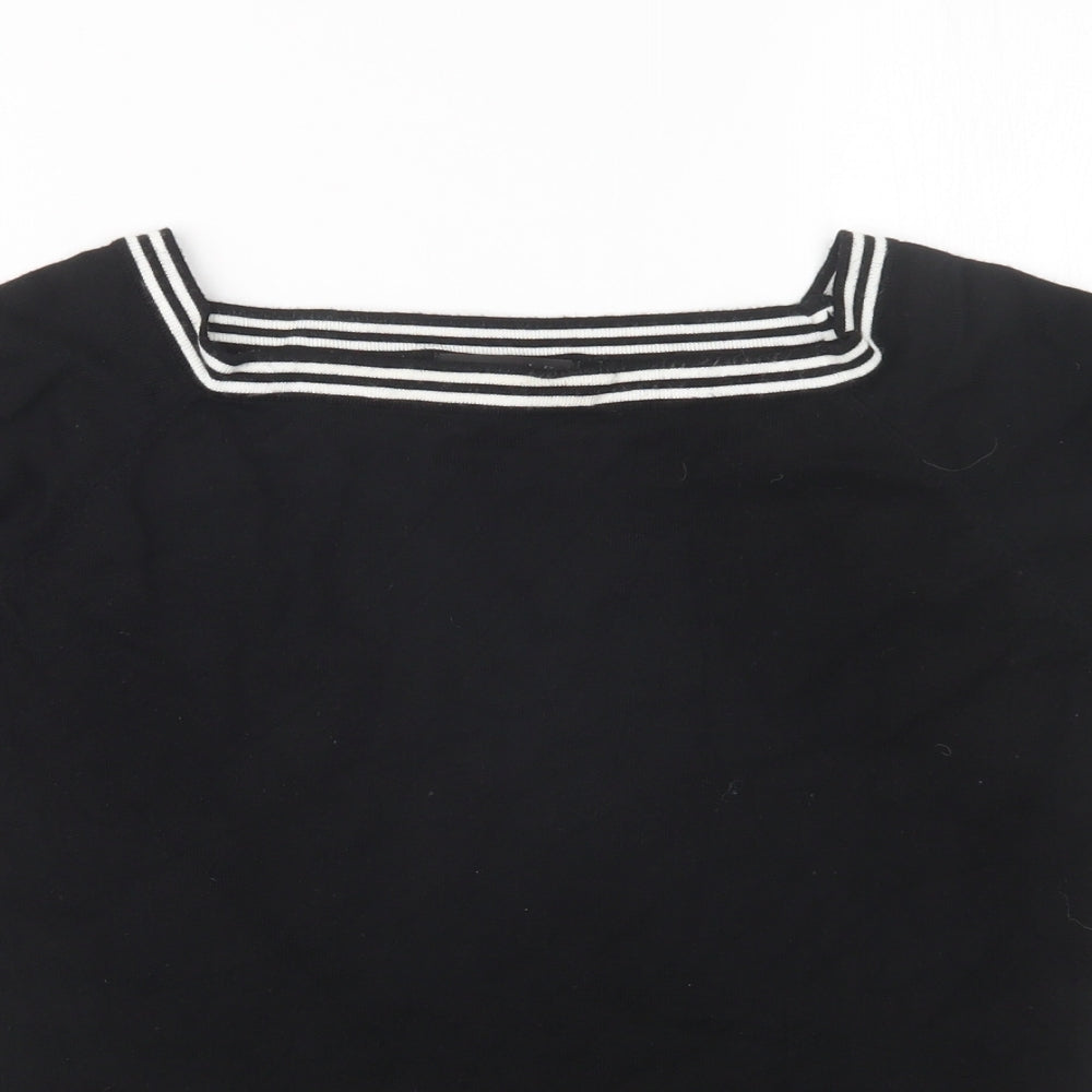 Womens UK Size S Simon Jeffrey Black Pullover Jumper