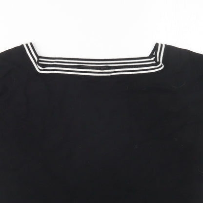 Womens UK Size S Simon Jeffrey Black Pullover Jumper